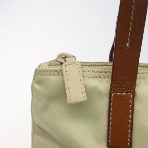 PRADA Hand Bag Nylon White Silver Auth hk2411 - Picture 10 of 16